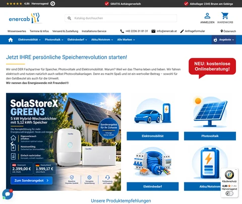 Shop-Screenshot Enercab