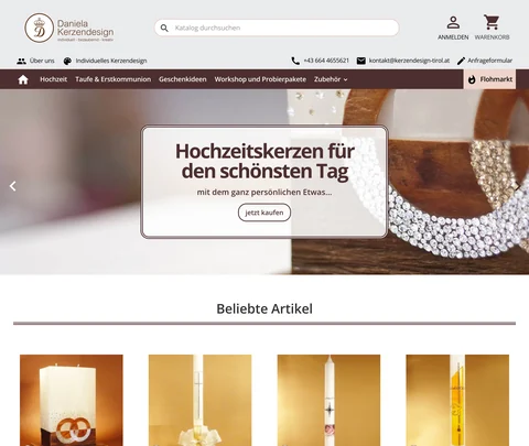 Shop-Screenshot Daniela Kerzendesign