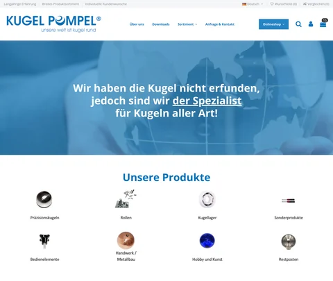 Shop-Screenshot Kugel Pompel